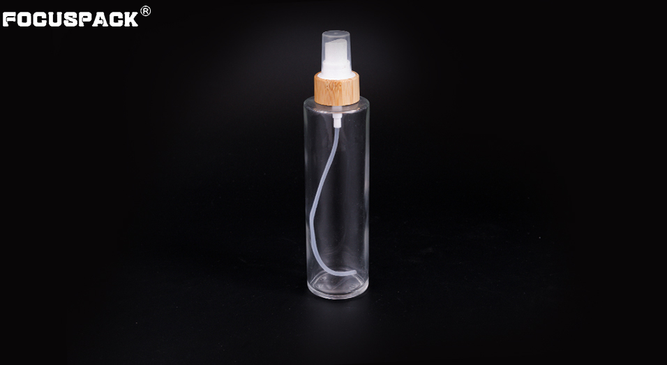 Cosmetic Bamboo Lid Glass Bottle